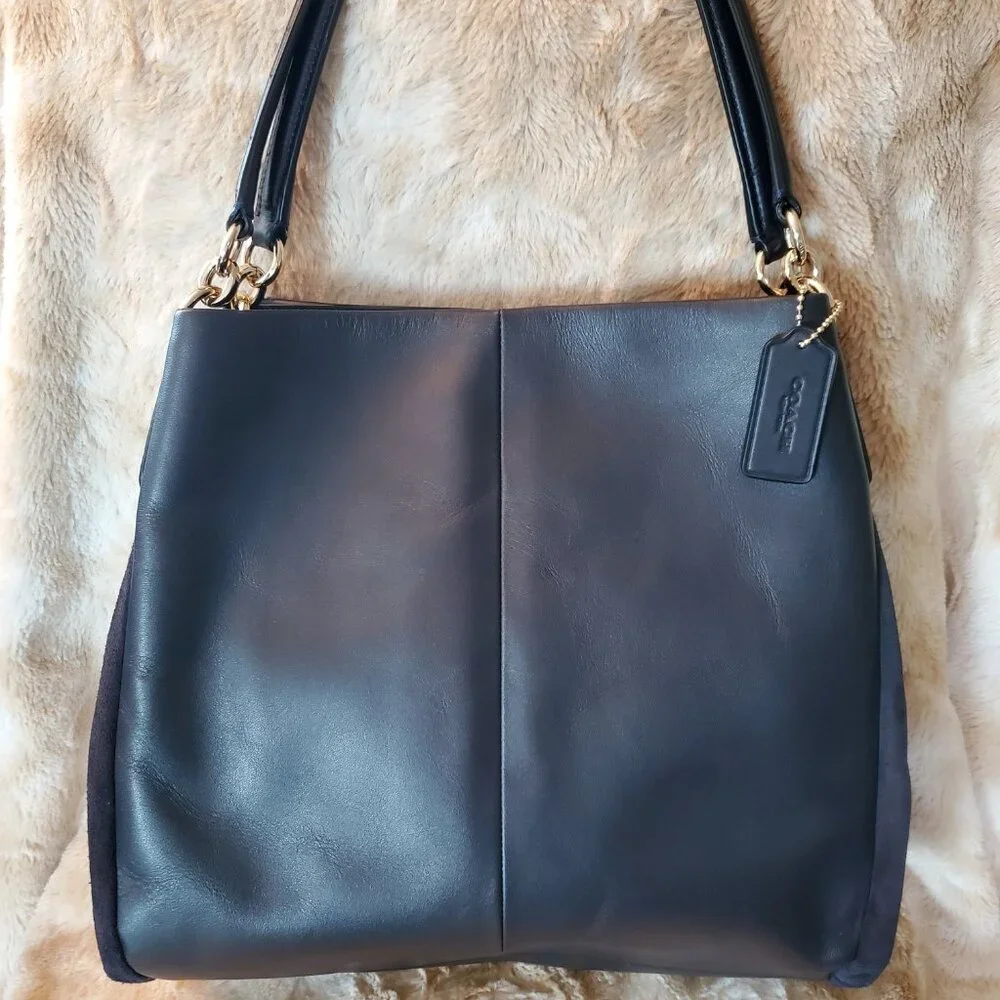 NEW $600 Phoebe Leather Suede Hobo AUTHENTIC COACH COLLECTION NOW ON POSHMARK! - Picture 1 of 12